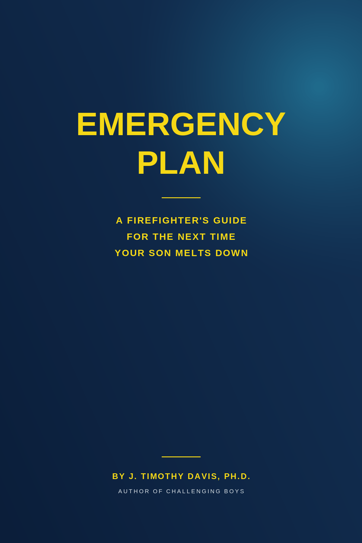 The Emergency Plan — a free worksheet by Dr. Tim Davis